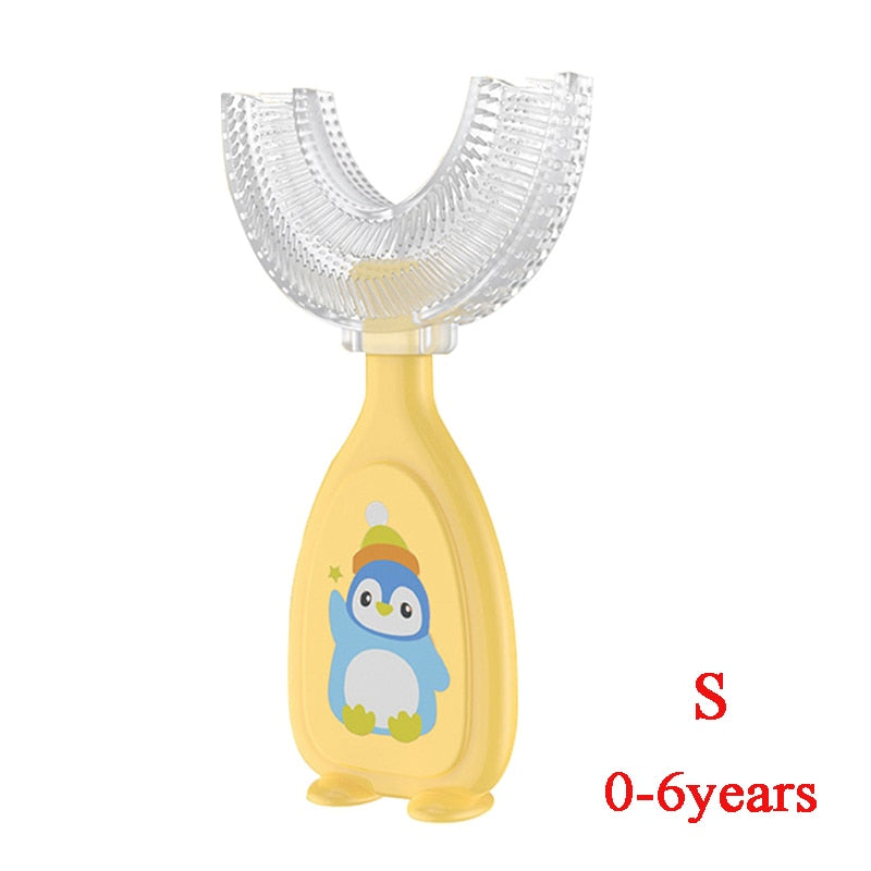 Kids Toothbrush U-Shaped Soft Bristles & Animal Designs