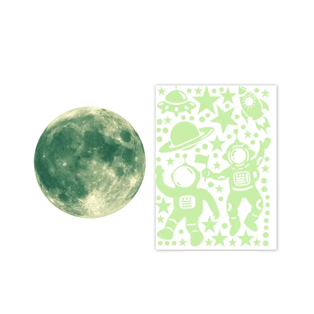 Kids Wall Decals Glow-in-the-Dark Reusable & Residue-Free