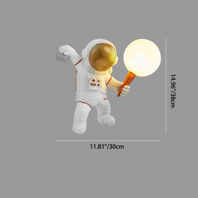Kids Wall Lamp Astronaut Design Warm Glare-Free LED