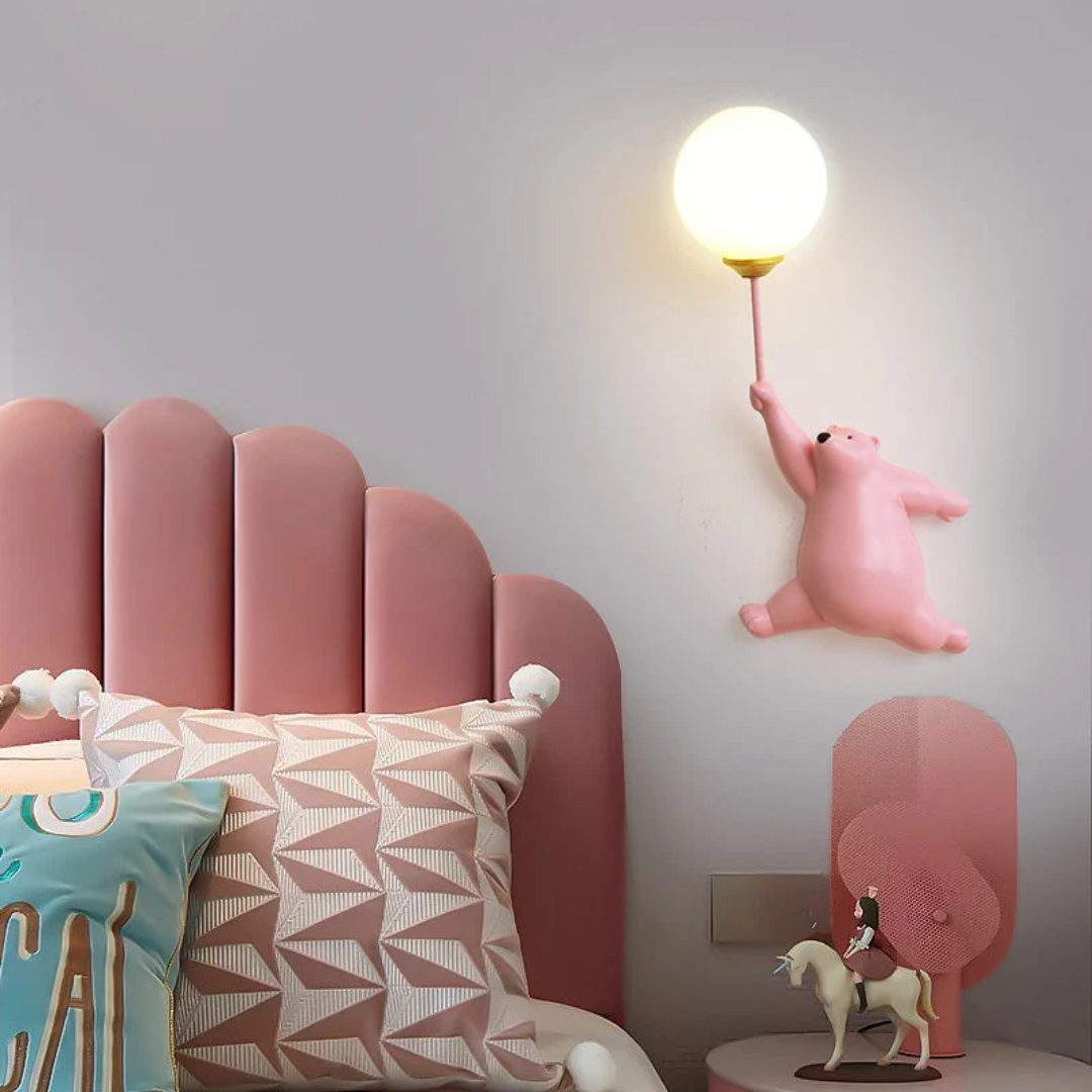 Kids Wall Light Bear-Shaped 3-Color G9 LED Included