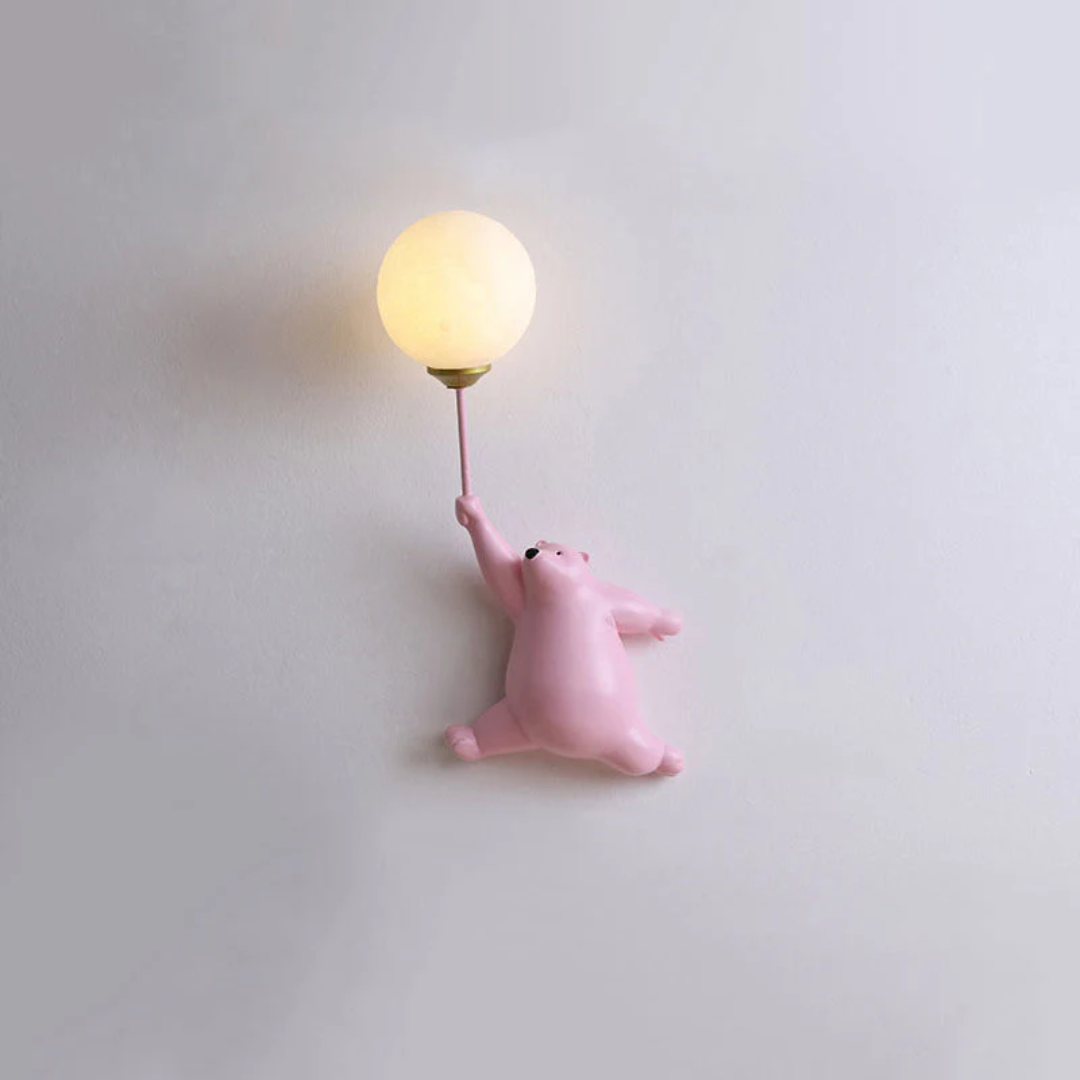 Kids Wall Light Bear-Shaped 3-Color G9 LED Included