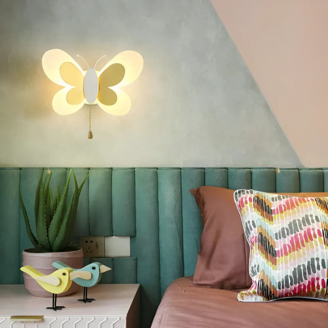 Kids Wall Light Butterfly Metal LED Warm & Cool