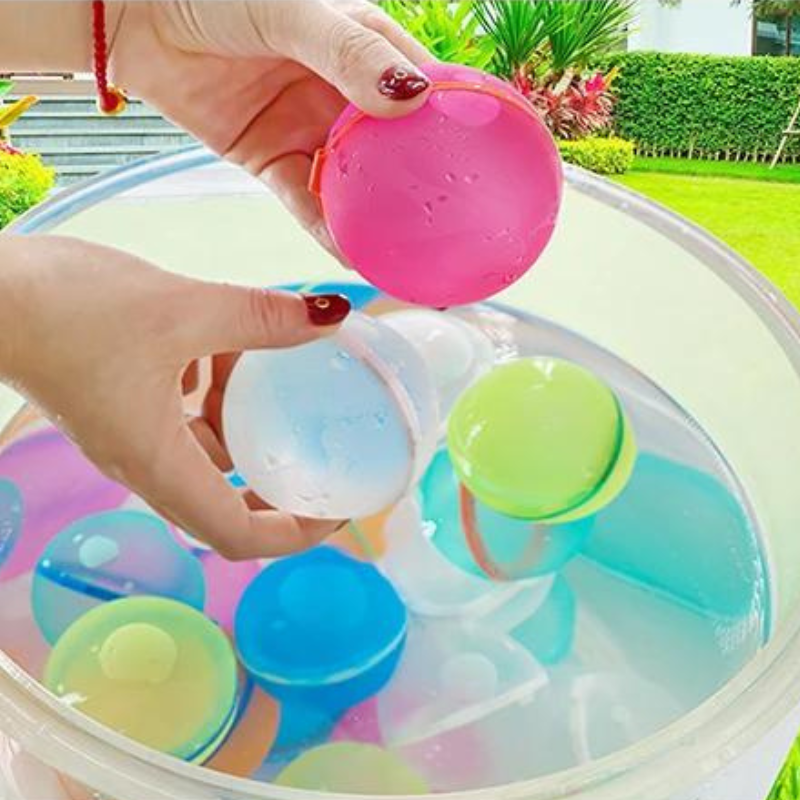 Kids Water Balloons Magnetic Closure Reusable Silicone Quick Fill