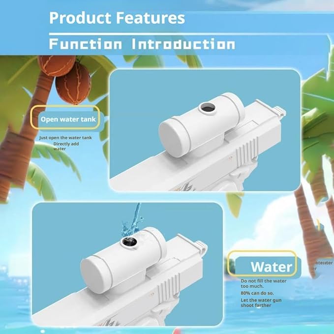 Kids Water Blaster Double-Shot Quick-Fill Lightweight