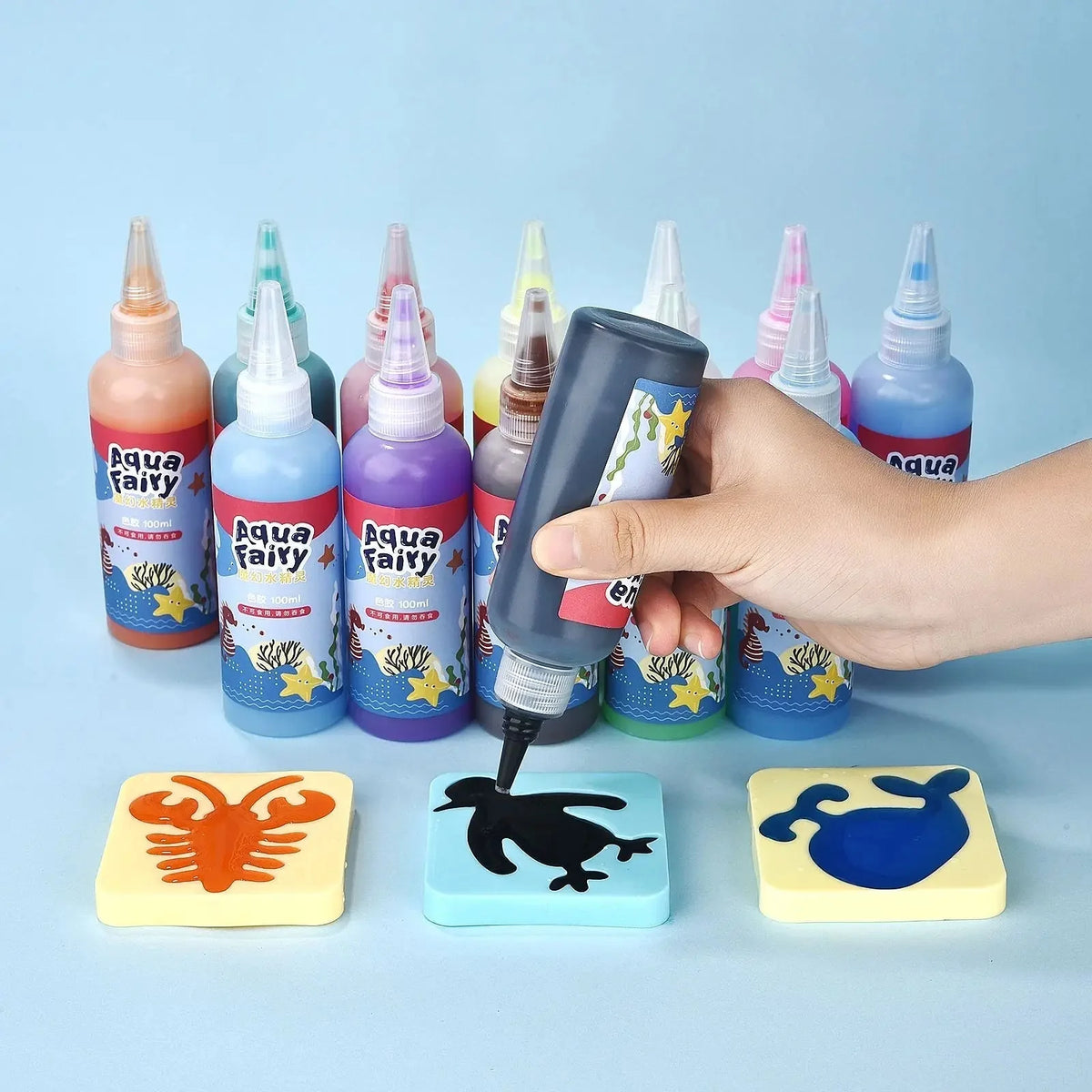 Kids Water Gel Craft Kit Non-Toxic Gel & Templates