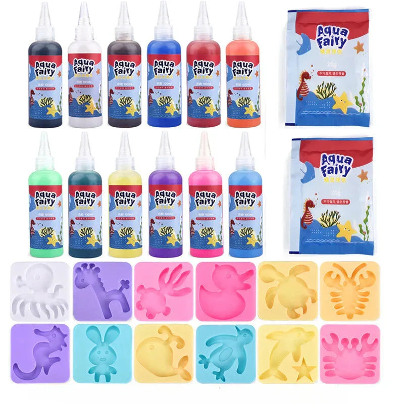 Kids Water Gel Craft Kit Non-Toxic Gel & Templates