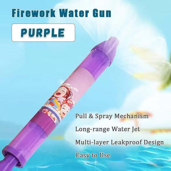 Kids Water Gun Fireworks Spray Effect Easy Pull Trigger