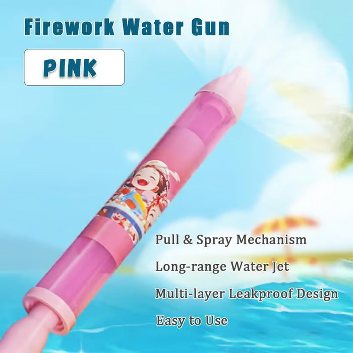 Kids Water Gun Fireworks Spray Effect Easy Pull Trigger