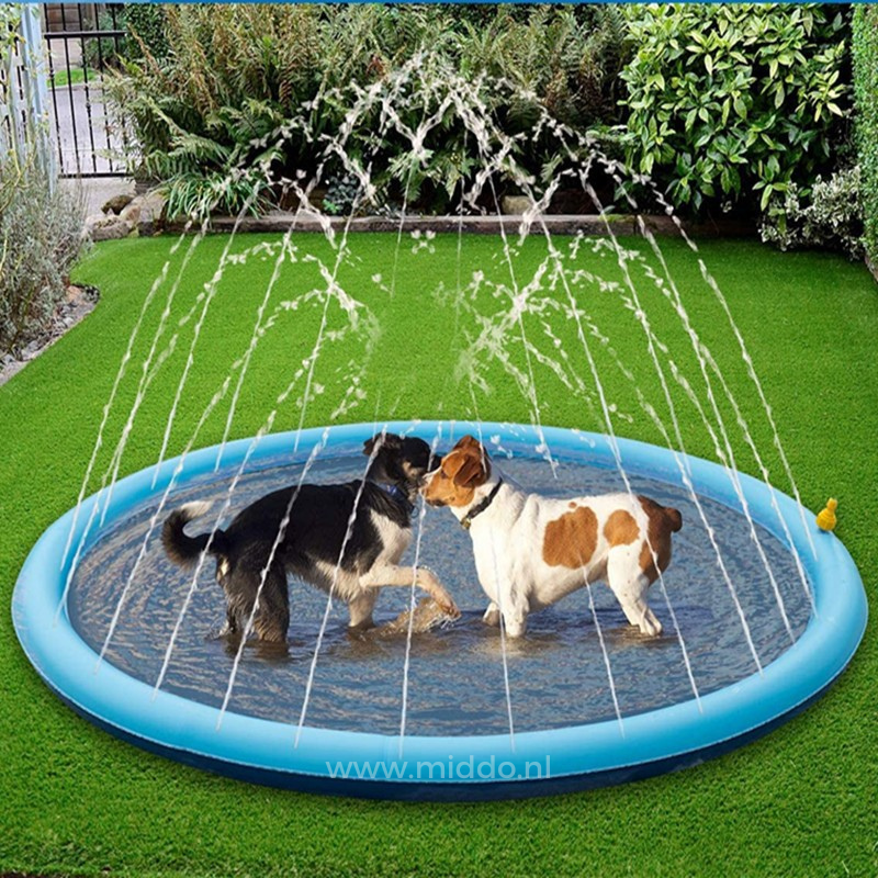 Kids Water Play Mat Garden Hose Connection Foldable