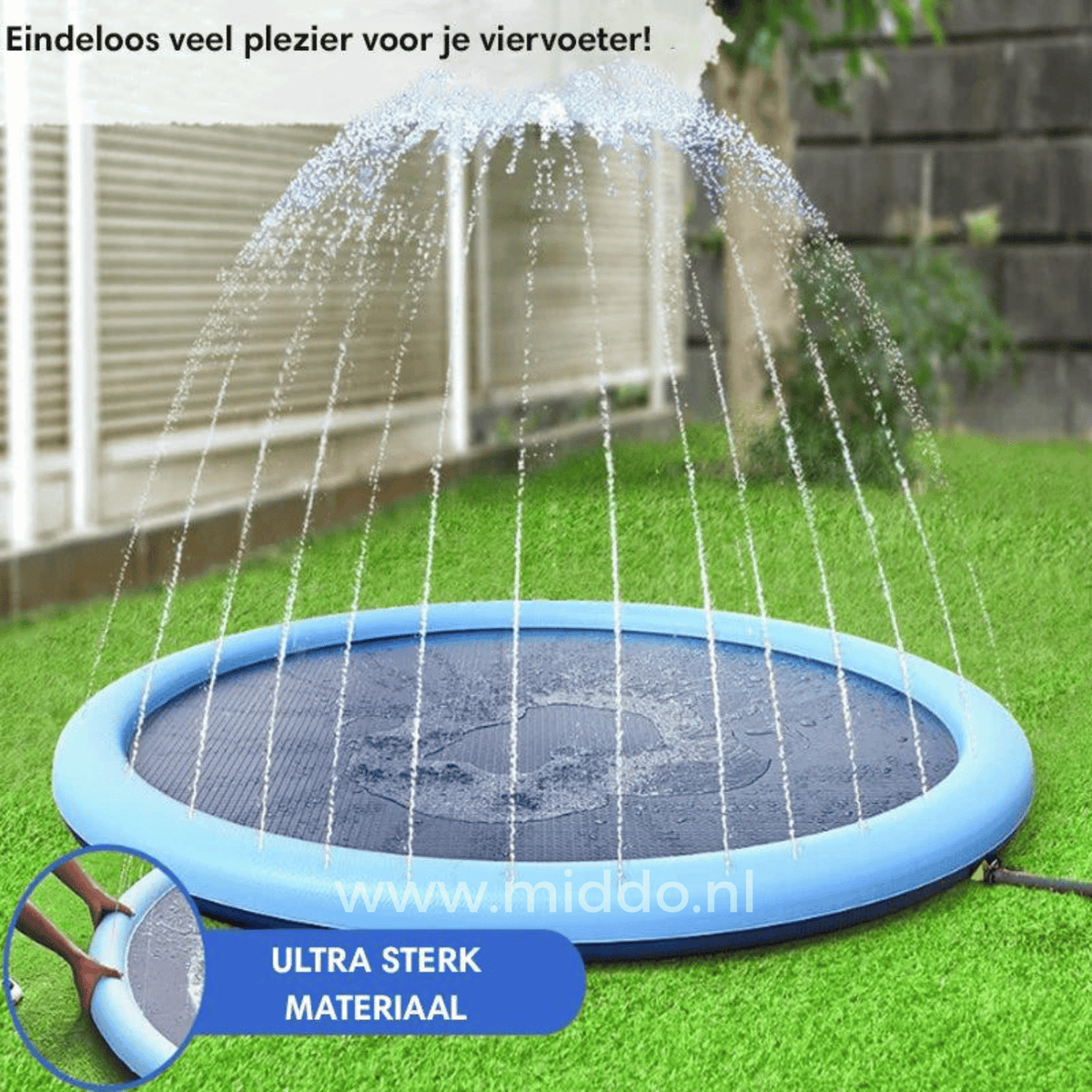 Kids Water Play Mat Garden Hose Connection Foldable