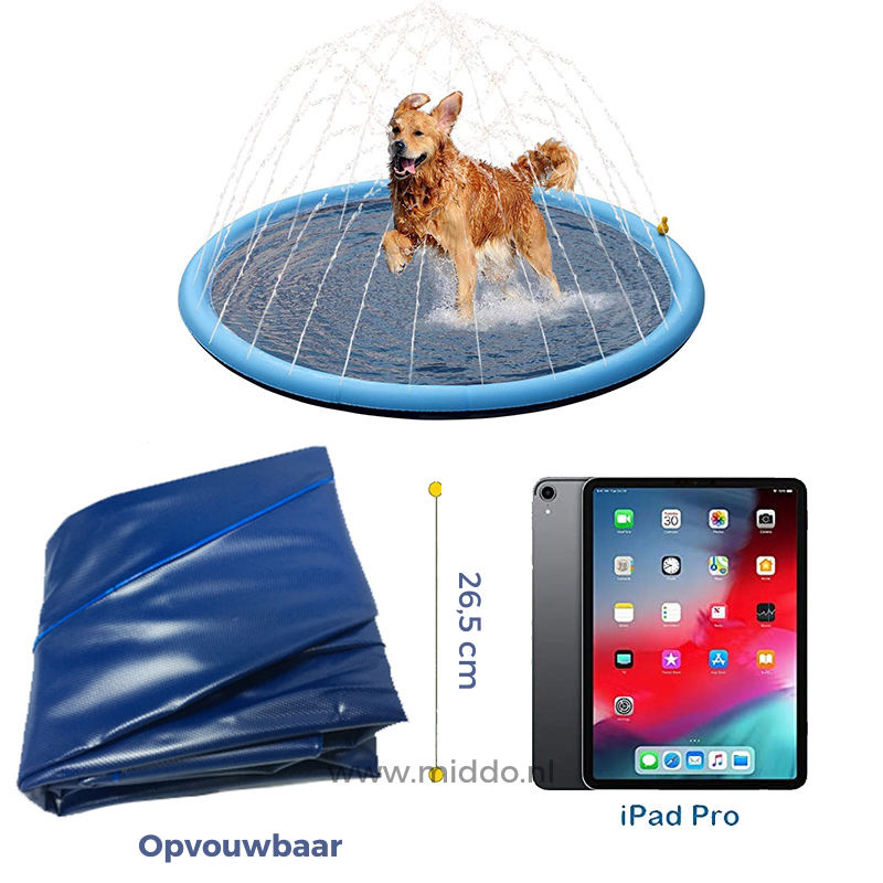 Kids Water Play Mat Garden Hose Connection Foldable