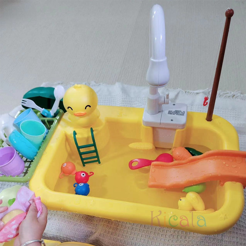 Kids Water Play Table Battery-Powered Circulating Pump Indoor & Outdoor
