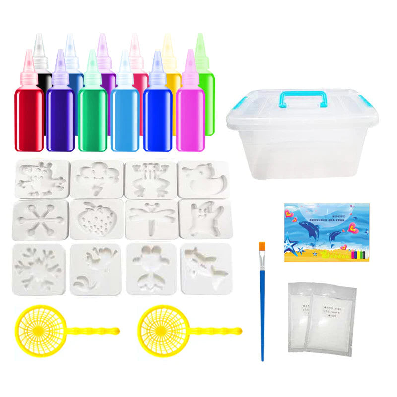 Kids Water Toy Set Non-Toxic 12 Colors & Shapes
