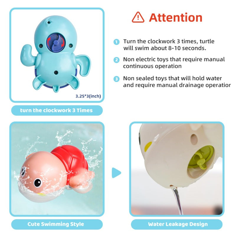 Kinder Badspielzeug Set Schwimmende Schildkröte Drei-teilig