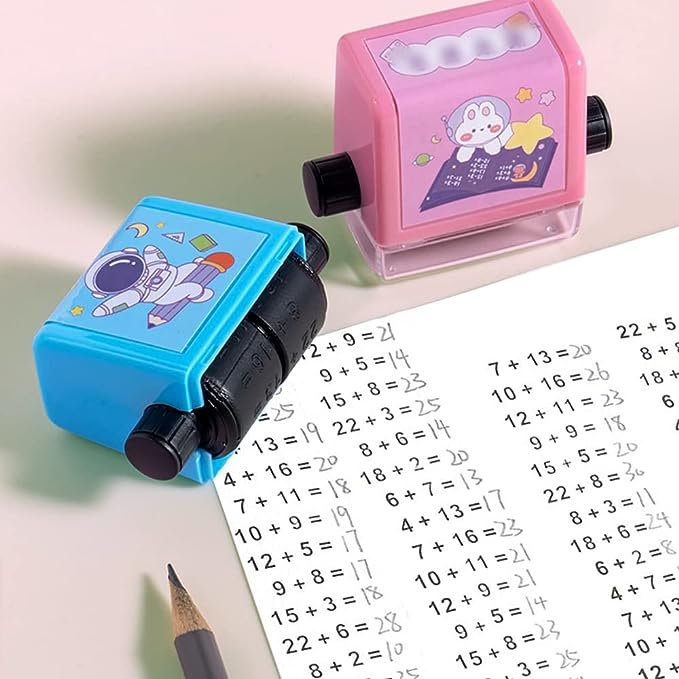 Kinder-Mathe-Spiel Interaktive alle Operationen Pink & Blau