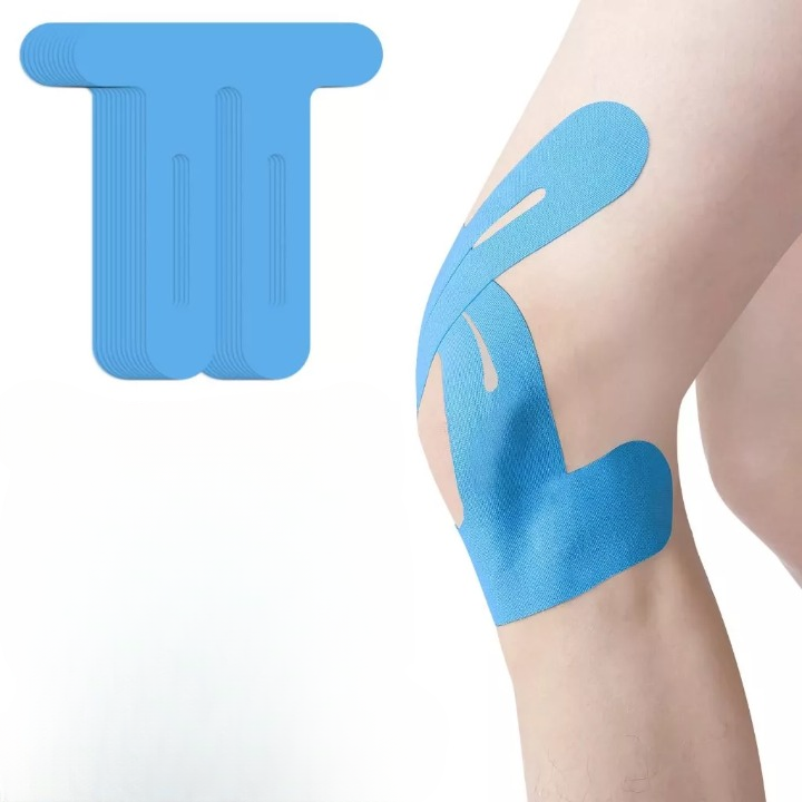 Kinesiology Tape Pre-Cut Knee Breathable Cotton Waterproof 10-Pack