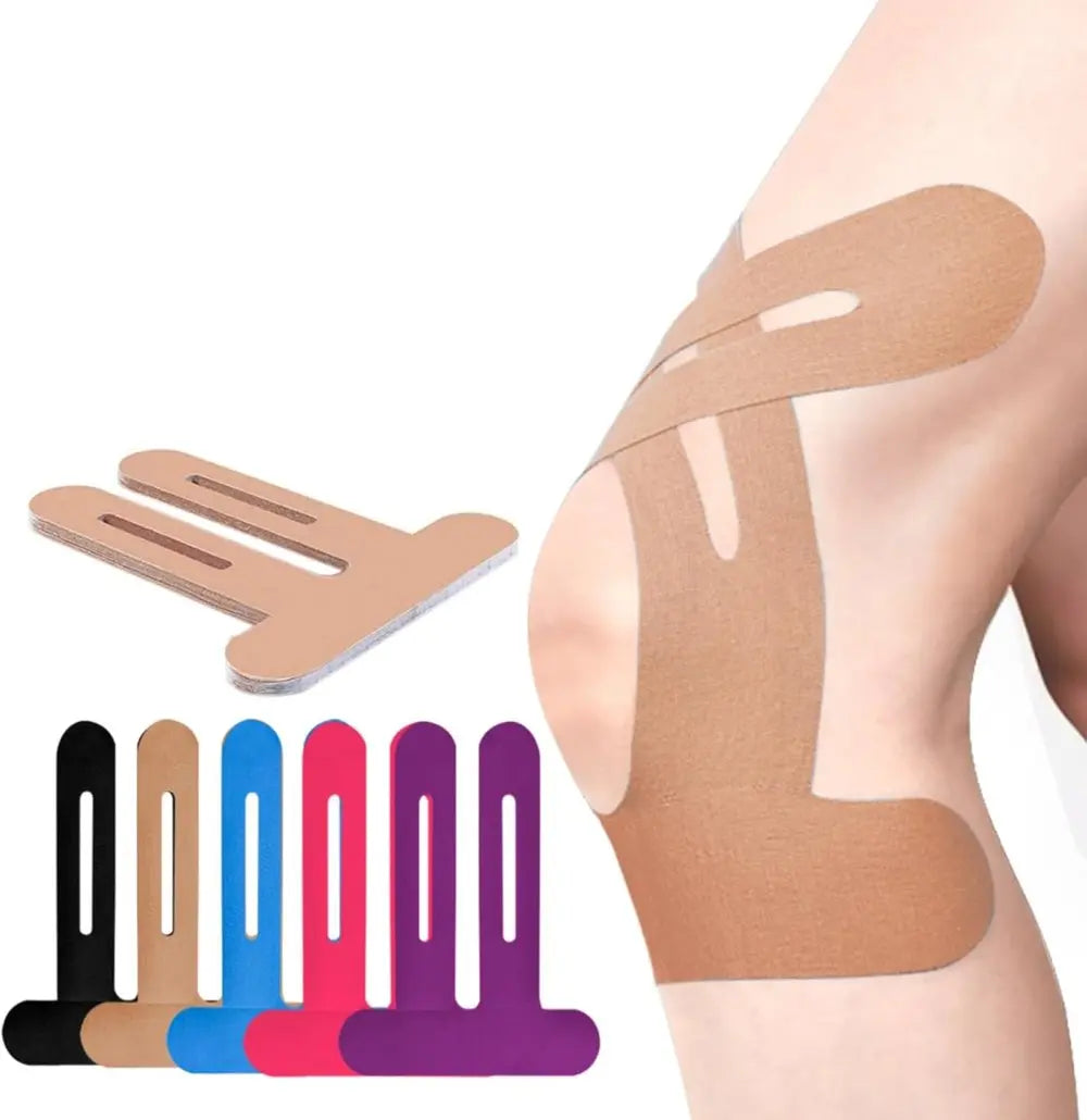 Kinesiology Tape Pre-Cut Knee Breathable Cotton Waterproof 10-Pack
