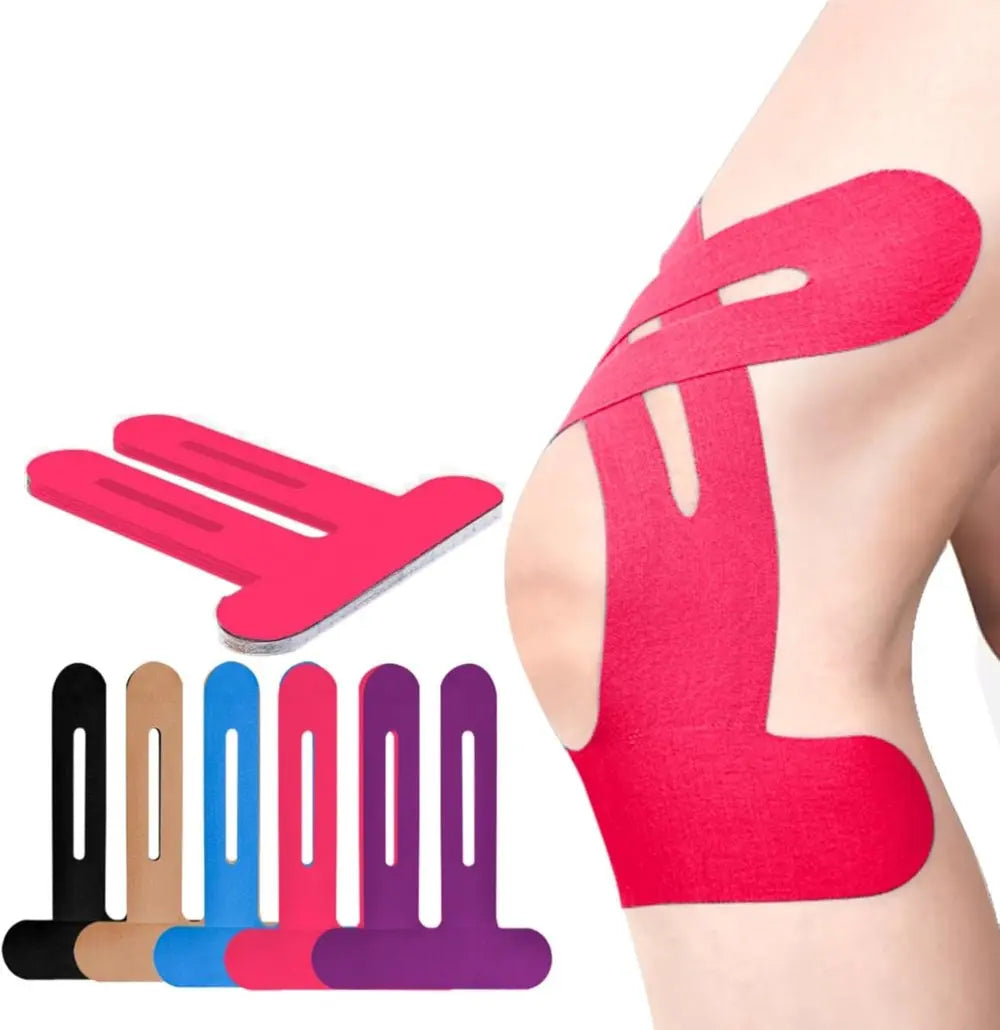 Kinesiology Tape Pre-Cut Knee Breathable Cotton Waterproof 10-Pack