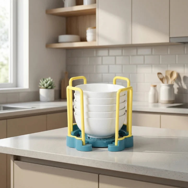 Kitchen Bowl Organizer Stackable Space-Saving