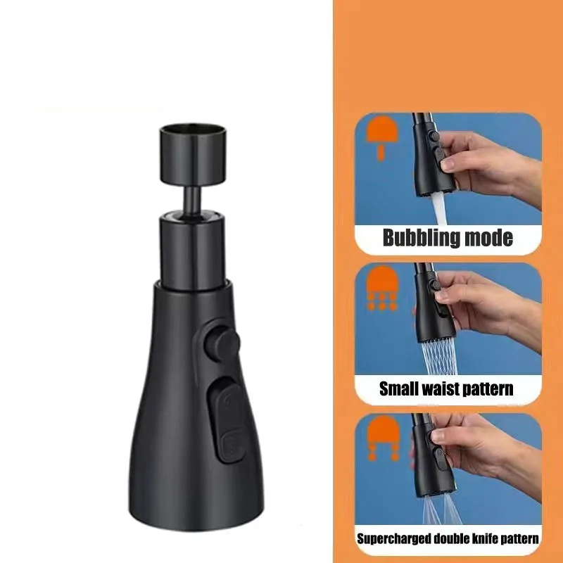 Kitchen Faucet Attachment 360° Rotating Head 3 Spray Modes