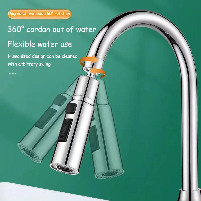 Kitchen Faucet Attachment 360° Rotating Head 3 Spray Modes