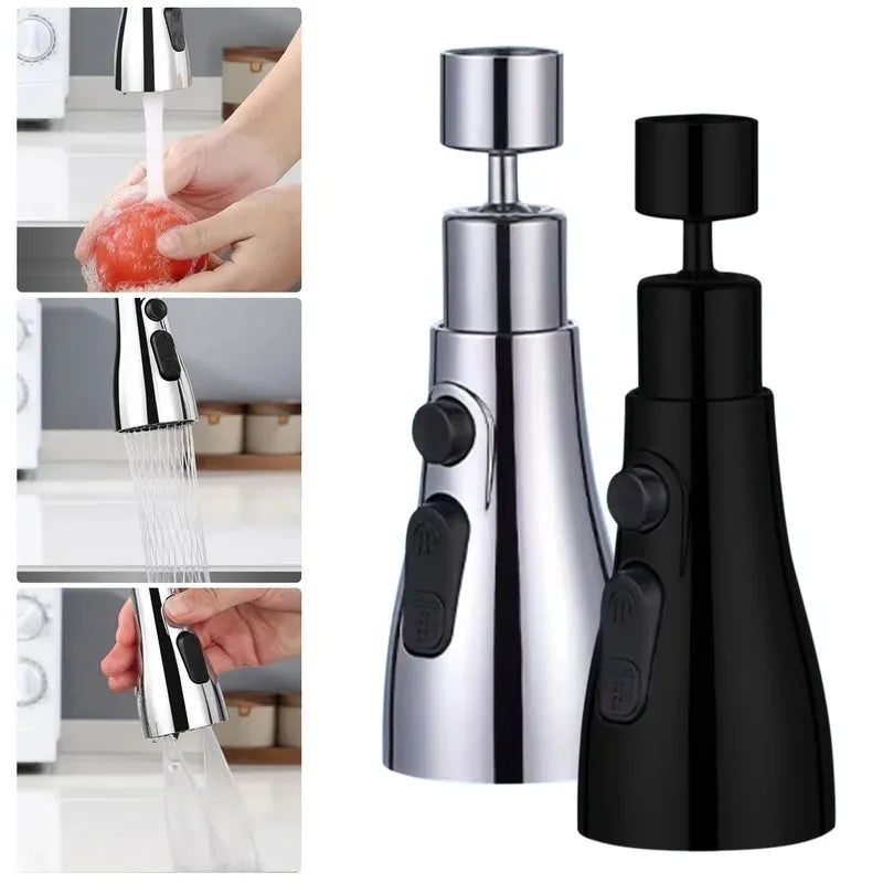 Kitchen Faucet Attachment 360° Rotating Head 3 Spray Modes