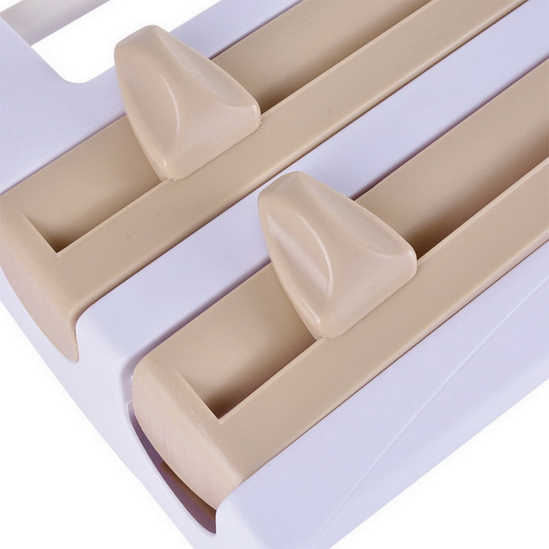 Kitchen Film & Towel Organizer Wall-Mounted Space-Saving Built-In Cutters