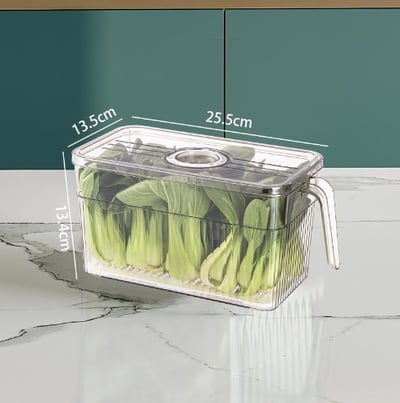 Kitchen Food Storage Container Stackable Clear Window BPA-Free