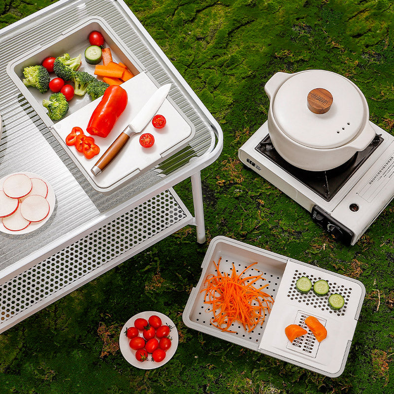 Kitchen Grater 5-in-1 Stainless Steel Blades & Integrated Container