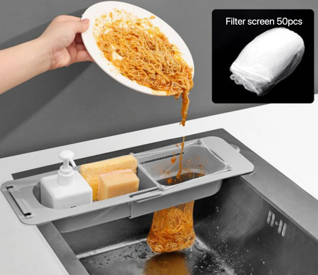 Kitchen Organizer Adjustable Space-Saving No-Drill