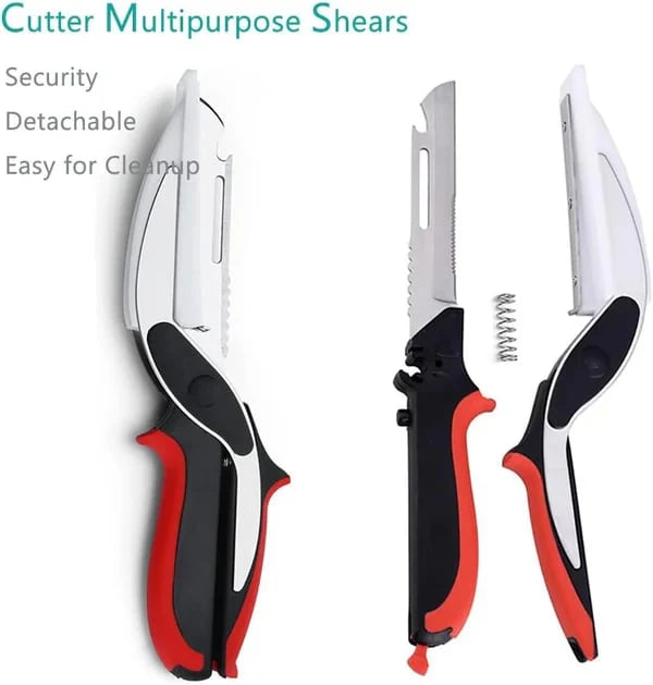Kitchen Scissors Multifunctional Safety Lock Silicone Handle