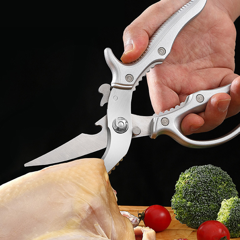 Kitchen Shears Razor-Sharp Stainless Steel Safety Lock
