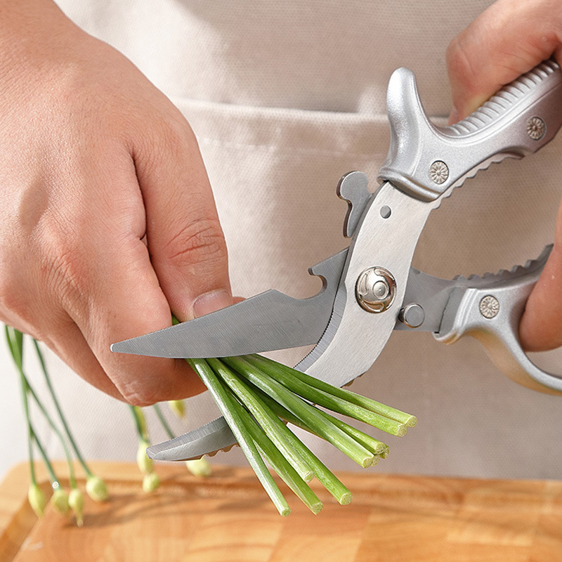 Kitchen Shears Razor-Sharp Stainless Steel Safety Lock