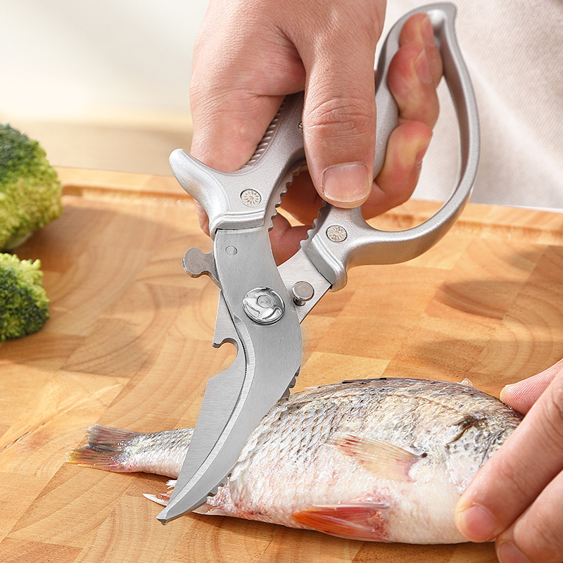 Kitchen Shears Razor-Sharp Stainless Steel Safety Lock