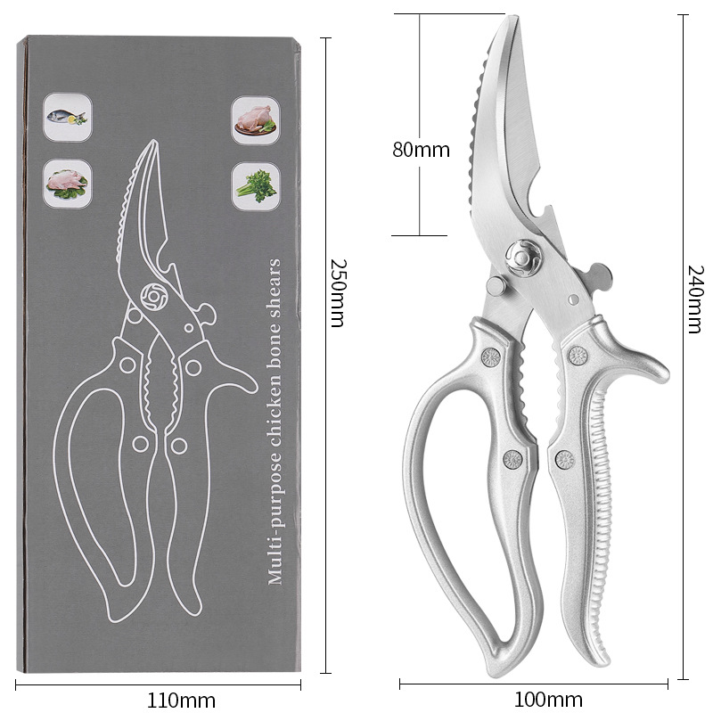 Kitchen Shears Razor-Sharp Stainless Steel Safety Lock