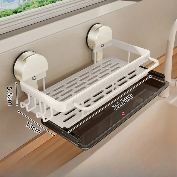 Kitchen Shelf Suction Cup Mount Aluminum Open Grid