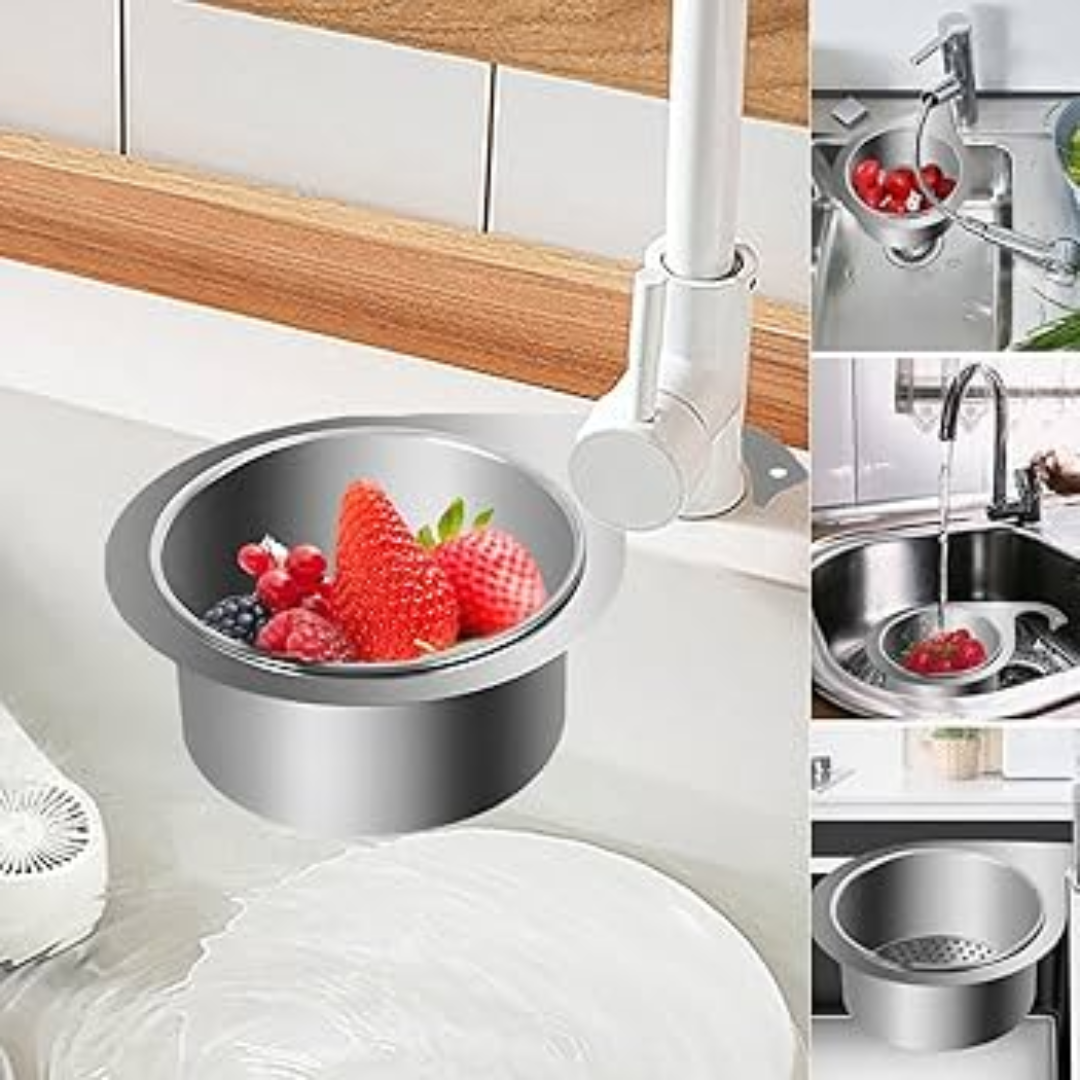 Kitchen Sink Strainer Stainless Steel Fine Mesh Universal Fit