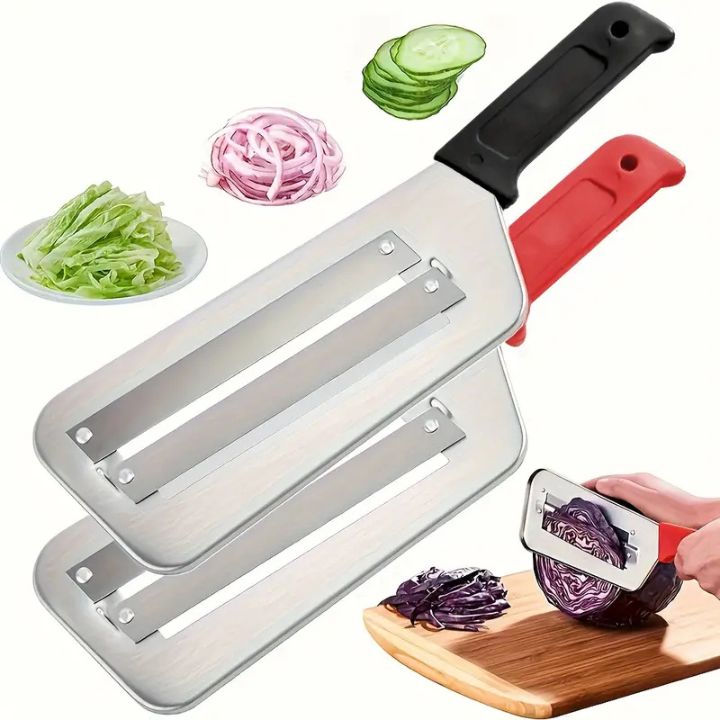 Kitchen Slicer Double-Layer Blades Stainless Steel Non-Slip Handle