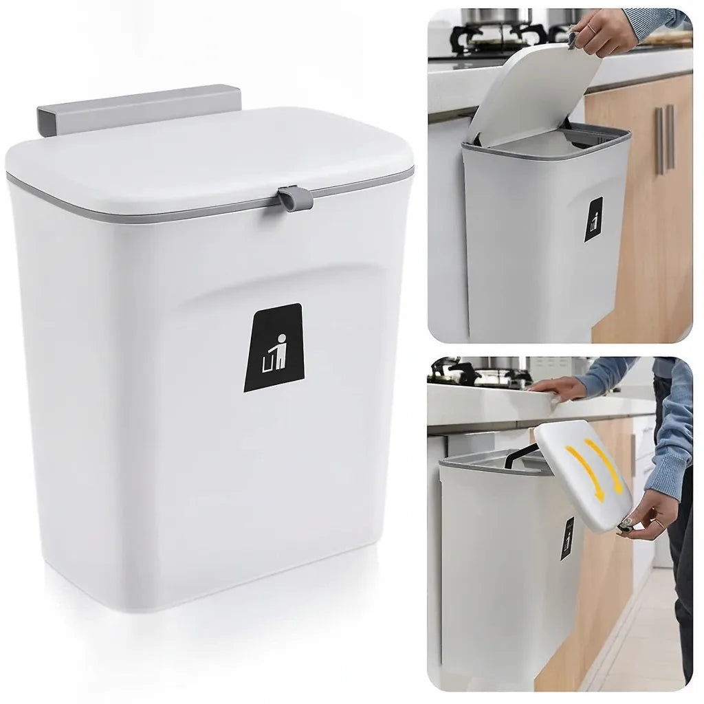 Kitchen Trash Can Hangs On Cabinet Doors 12L