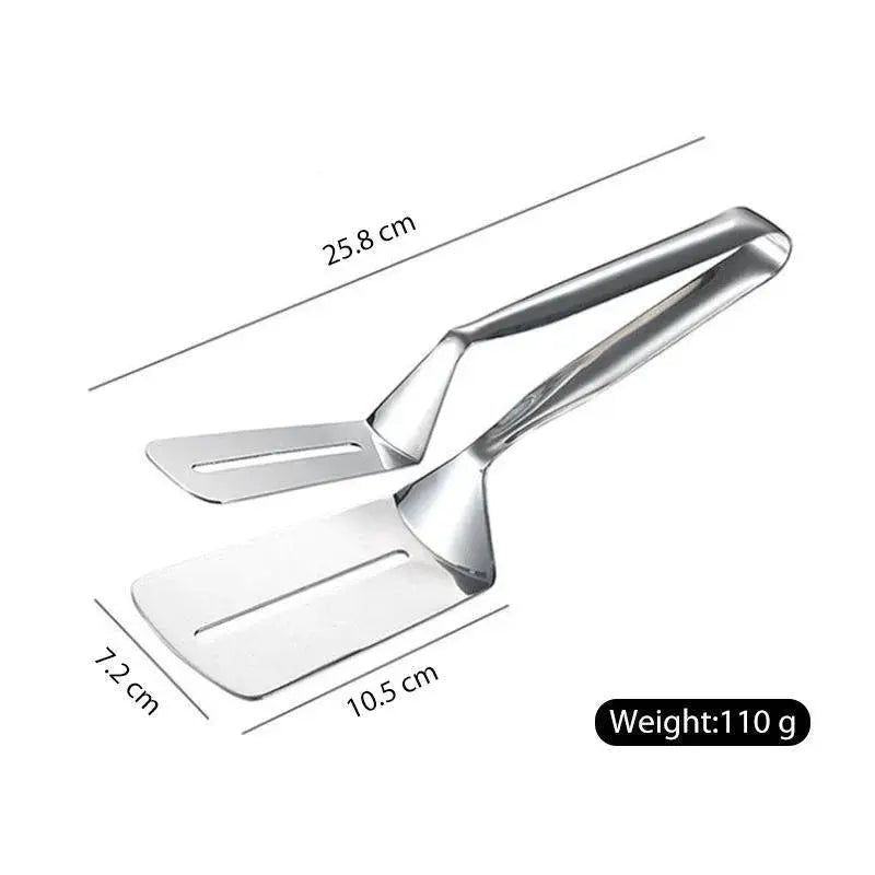 Kitchen Turner & Tongs 2-In-1 Stainless Steel Slotted
