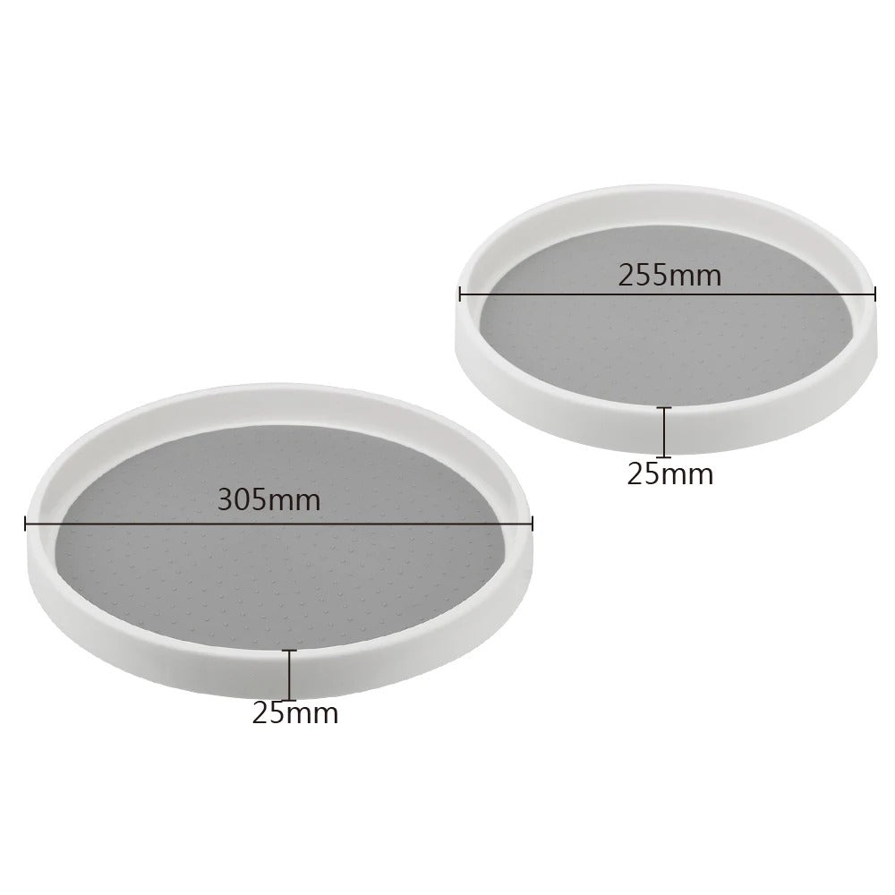 Kitchen Turntable Organizer 2-Tier Rotating Non-Slip