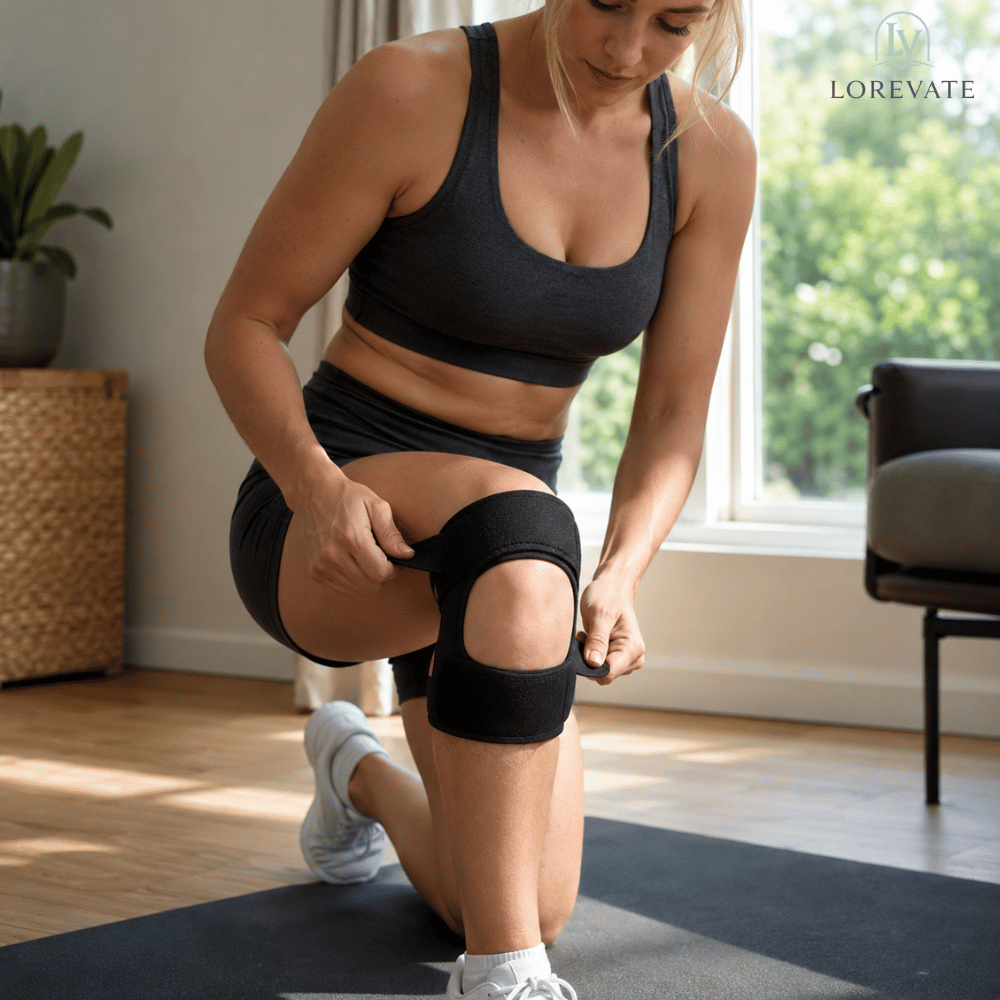 Knee Brace Adjustable Straps & Compression Support