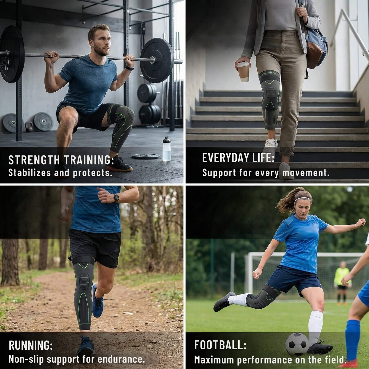 Knee Brace Compression Support Non-Slip & Breathable