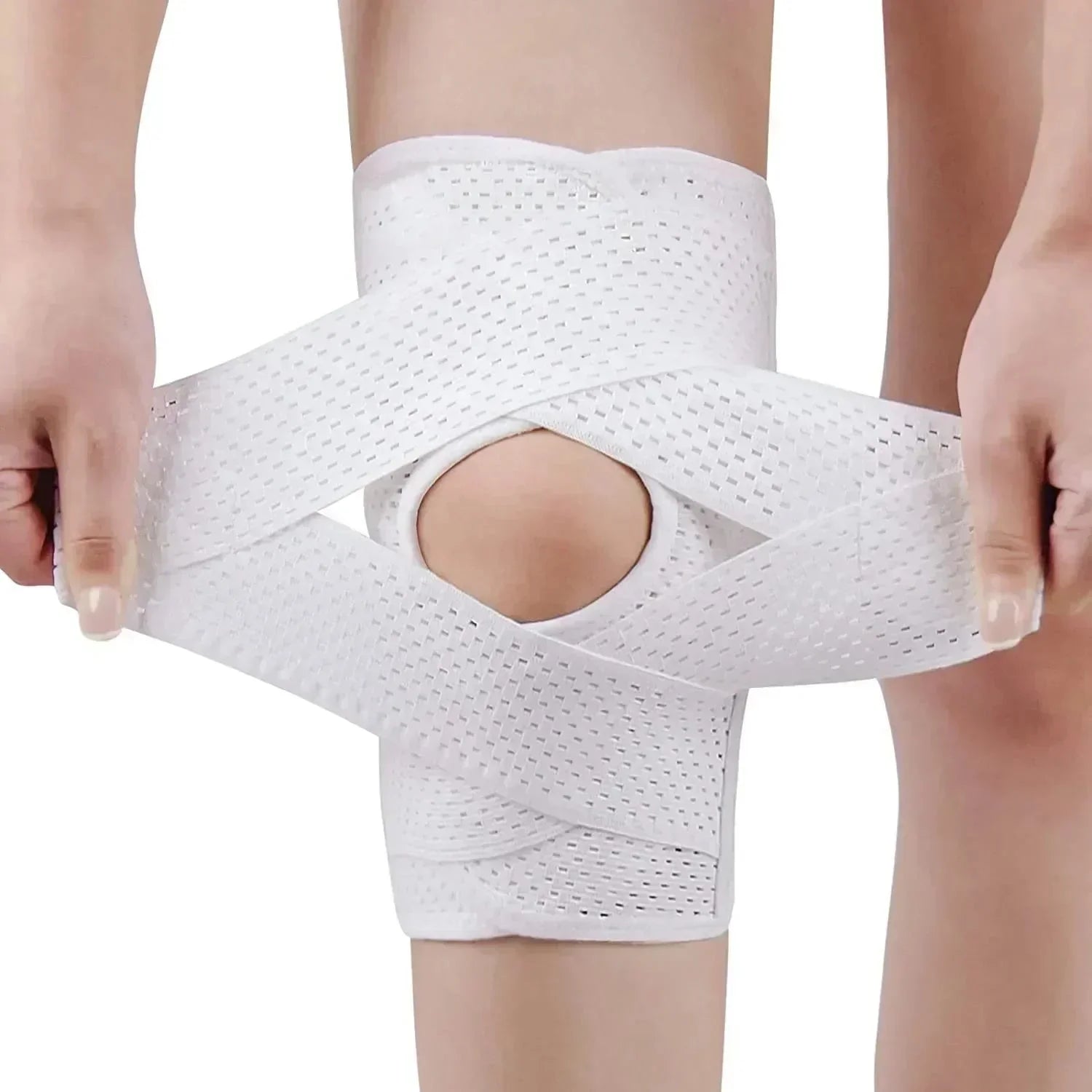 Knee Brace Open Patella Adjustable V-Straps & Breathable Fabric