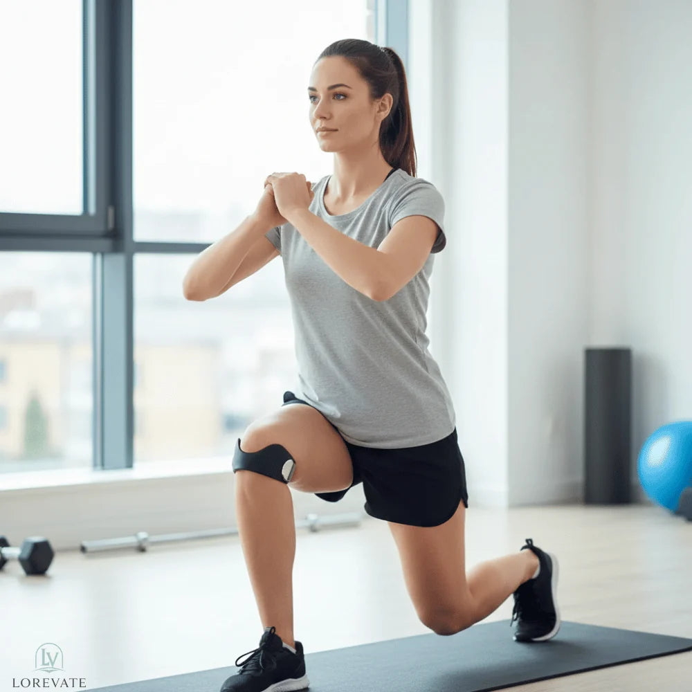 Knee Brace Shock-Absorbing Silicone Non-Slip Adjustable Fit