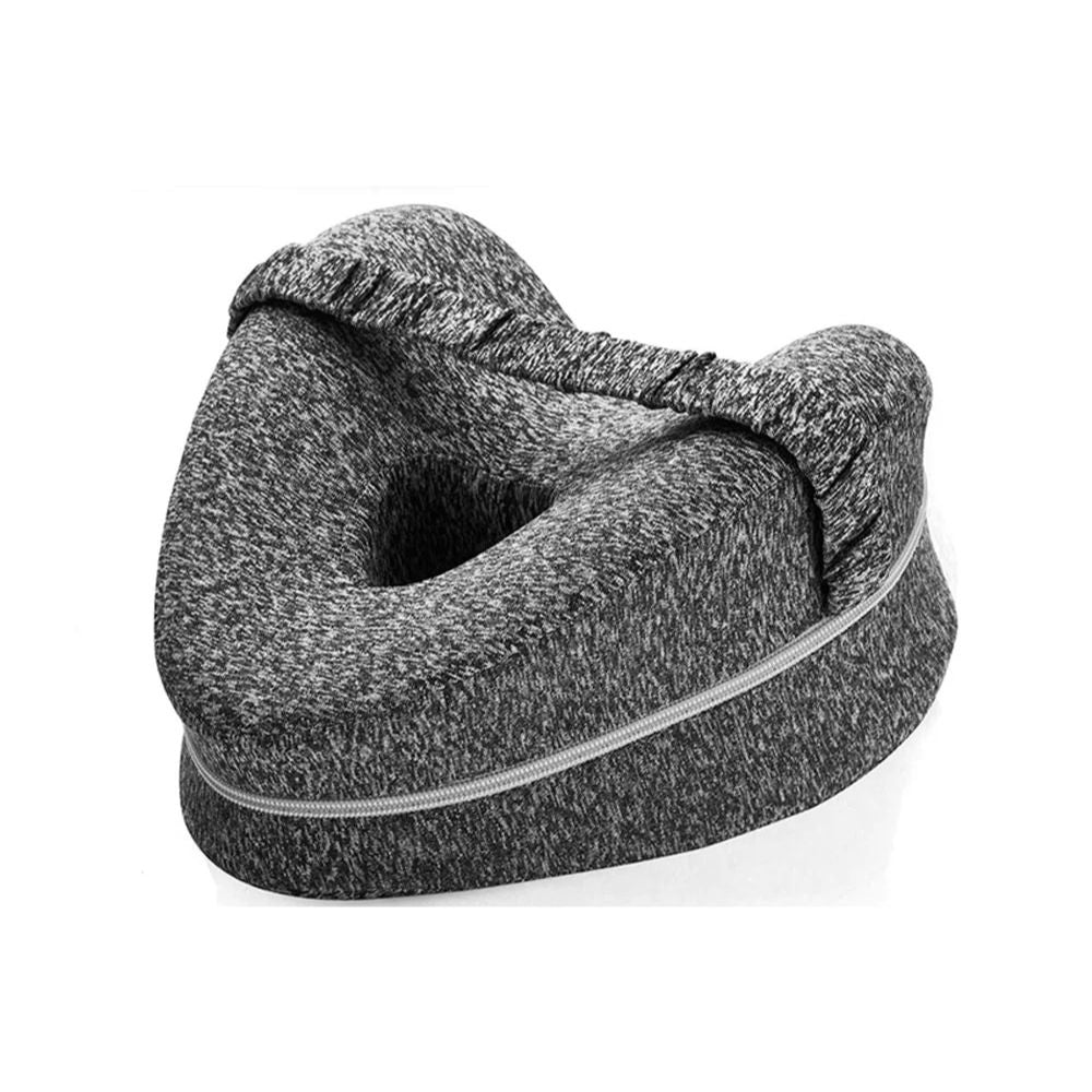 Knee Pillow Ergonomic Crescent Memory Foam & Adjustable Strap
