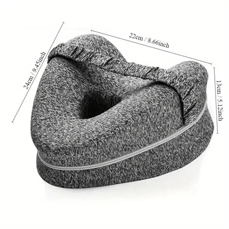 Knee Pillow Ergonomic Crescent Memory Foam & Adjustable Strap