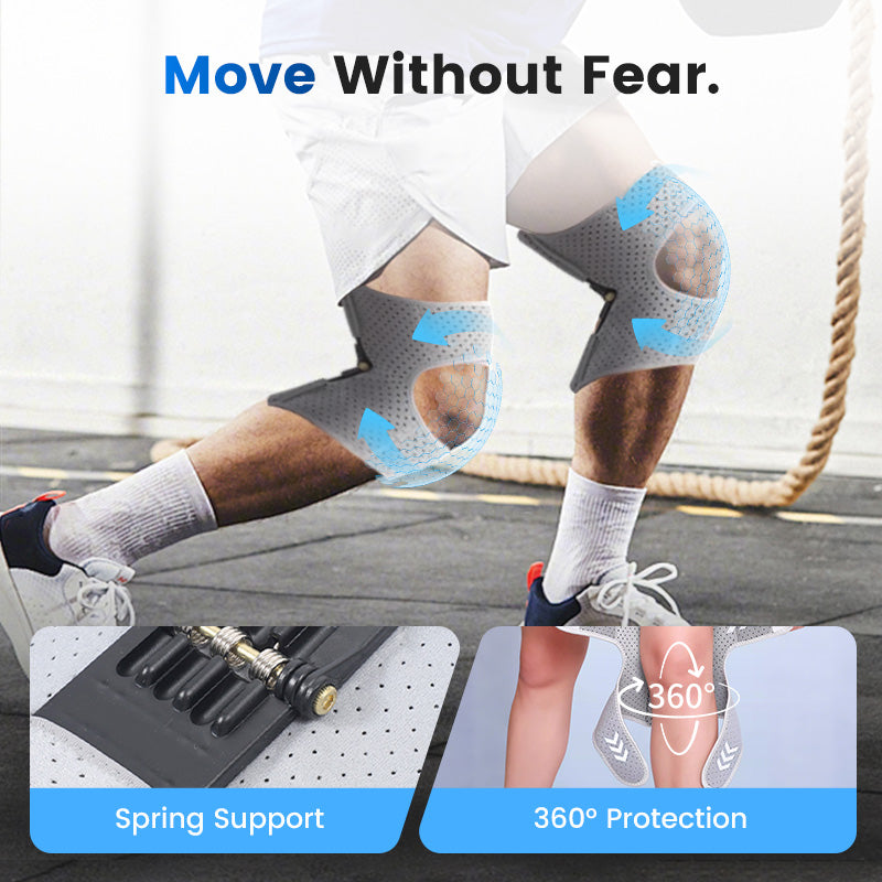 Knee Support Brace Adjustable Compression Breathable & Sweat-Wicking