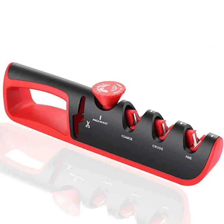 Knife & Scissors Sharpener 4-in-1 Coarse Medium Fine