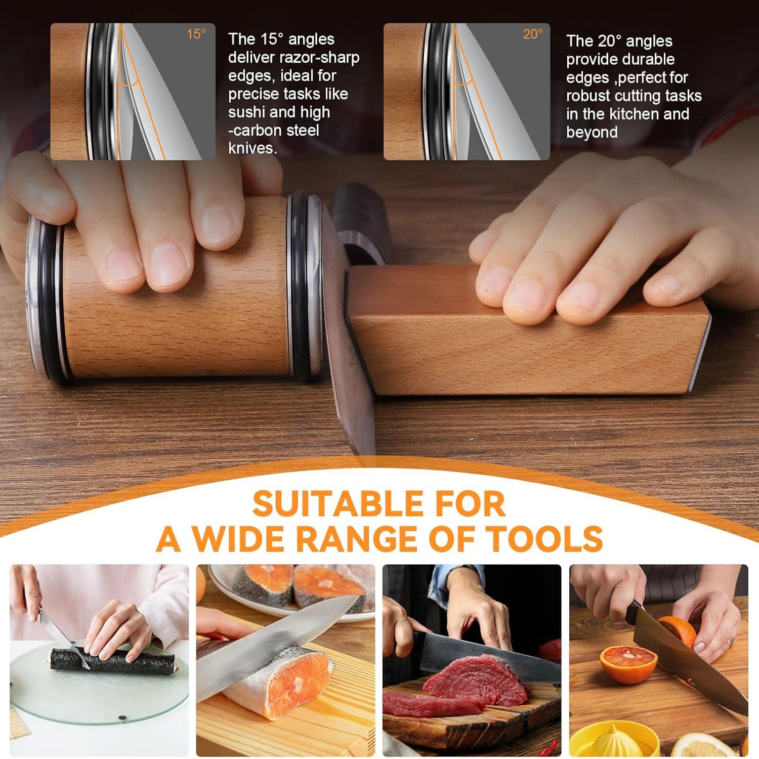 Knife Sharpener Diamond & Ceramic Magnetic Angle
